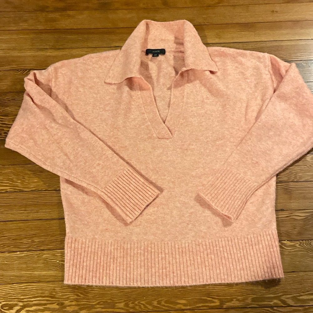 J Crew Collared V-neck sweater in Supersoft yarn
